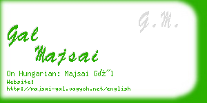 gal majsai business card